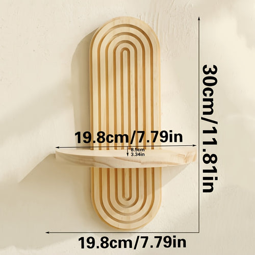 1-2 Peças de Prateleirinhas Flutuantes em Madeira Estilo Bohemian, Pequenas e Elegentes para Armazenamento ou Banheiro – Perfeitas Para Sala, Quarto & Cozinha