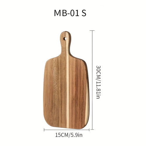 1 Tábua de Corte em Madeira de Rosa Criativa, Tábua de Pão de Madeira Maciça Irregular, Tábua de Bife Ocidental, Tabuleiro de Pastelaria para Cozinhar, Tábua de Corte para Bolos e Pães Domésticos